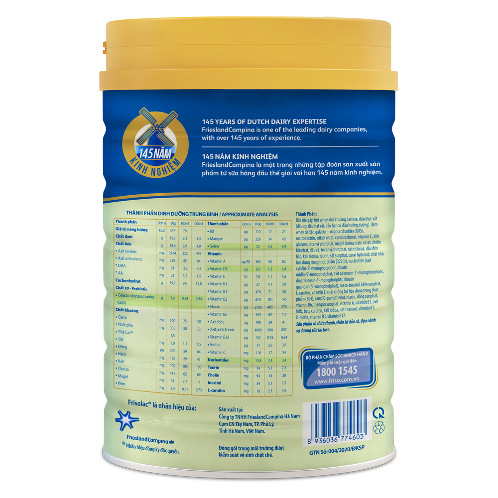 frisolac gold 2 6 12 thang tuoi 850gr 1