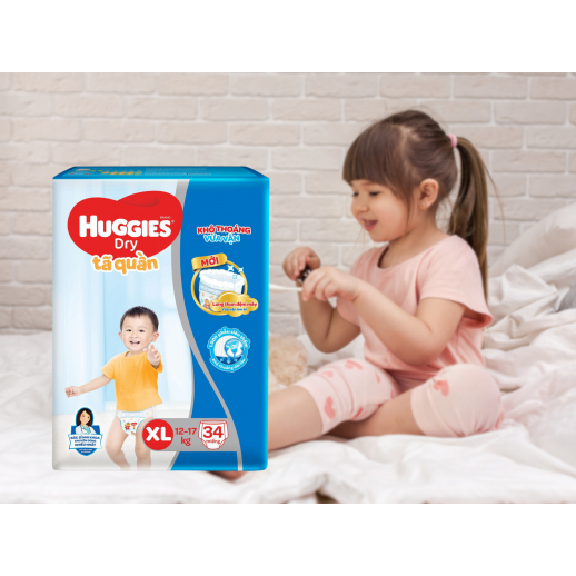 Tã bỉm quần Huggies XL34 (12-17kg)