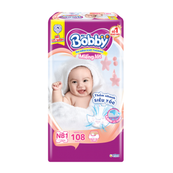 Miếng lót Bobby size Newborn 1 108 miếng (dưới 5kg) 