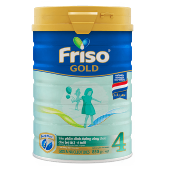 Sữa Friso Gold số 4 850g cho bé từ 2-6 tuổi