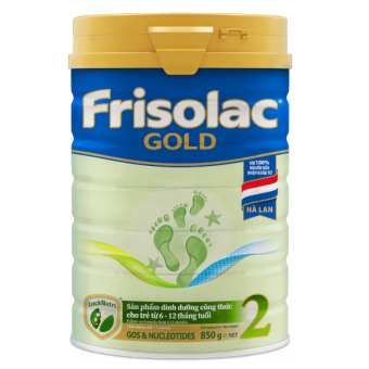 Sữa Frisolac Gold số 2 850g cho bé từ 6-12 tháng