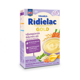  Bột Ăn Dặm RiDielac Gold Yến Mạch Gà Đậu Hà Lan - Hộp Giấy 200g