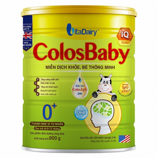 Sữa bột ColosBaby IQ Gold 0+ 800g cho bé từ 0-12 tháng tuổi Sữa bột ColosBaby IQ Gold 0+ 800g cho bé từ 0-12 tháng tuổi