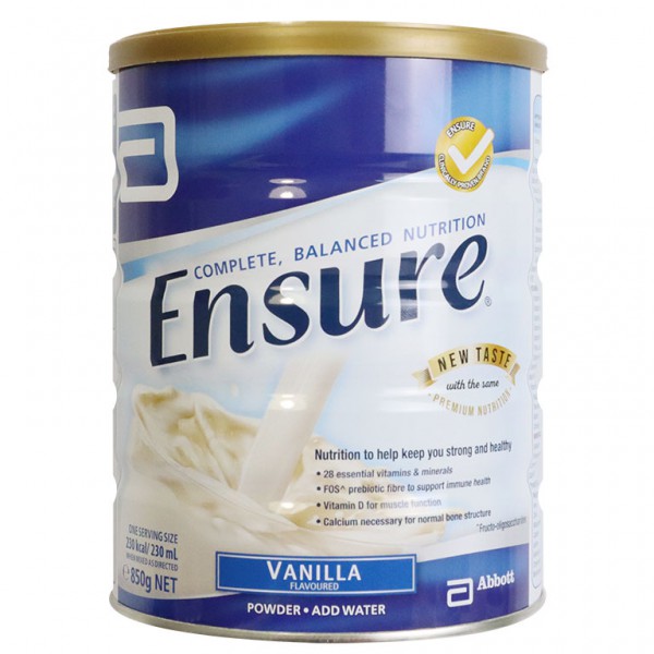 Sữa bột Ensure Úc hương Vanilla 850g